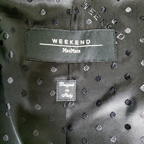 Max Mara Weekend Black And White Tweed Blazer Size 4 - Picture 6 of 9